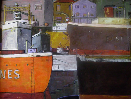 Ships in the port of Montevideo